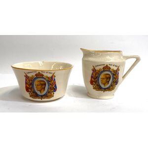 A King Edward VIII Coronation commemorative bowl and jug, 12th…