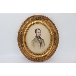 Hand painted miniature, watercolour depicting an English…
