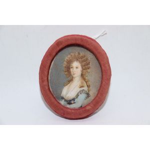 Hand painted ivory miniature, portrait of the Duchess of…