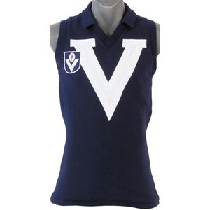 Alex Jesaulenko's Victorian Jumper, navy blue wool, with white…