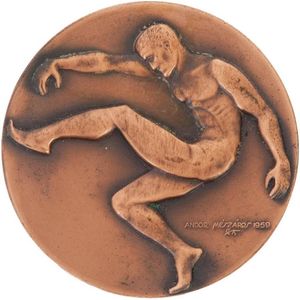 1970 Carlton Premiership Medal, front design of a footballer by…