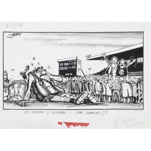 Geoff (Jeff) Hook, an original political cartoon (Published in…