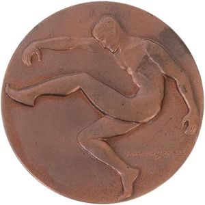 1979 Carlton Premiership Medal, front design of a footballer by…
