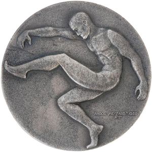 1979 Carlton Premiership Medal, front design of a footballer by…