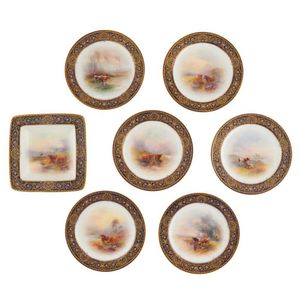 A Royal Worcester part dessert service decorated by Harry…