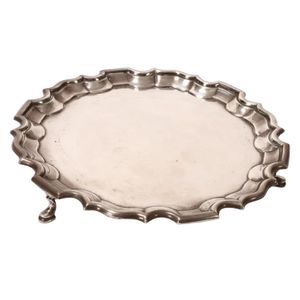Victorian sterling silver footed salver, hallmarked London,…
