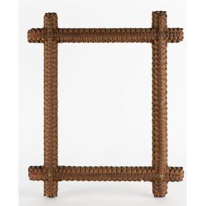 Tramp Art antique Australian cedar picture frame with gilt…