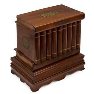 A Colonial cedar and pine jewellery box with fitted interior,…