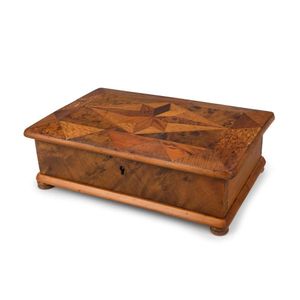 William Norrie antique specimen timber jewellery box, New…