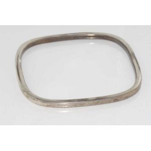 925 Silver Square Bangle - 6 cm Size - Bracelets/Bangles - Jewellery