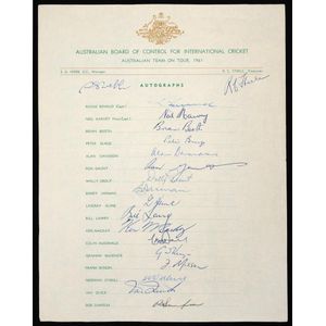 Official signed team sheets: group comprising 