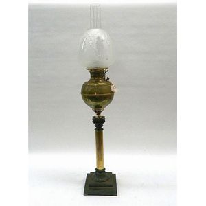 Miller Juno Banquet Oil Lamp with Etched Shade - Lamps - Kerosene, oil ...