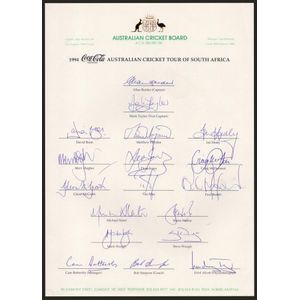 A group of official team sheets with printed signatures,&hellip;