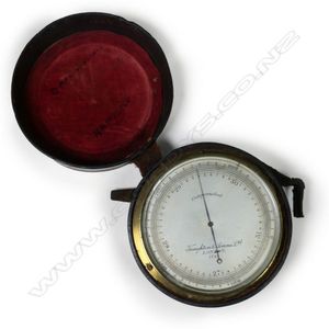 A Victorian Troughton & Simms 'Compensated' barometer, the 3.…