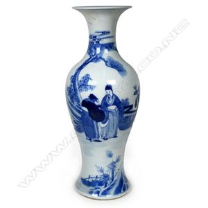 Blue and White Chinese Porcelain Garden Vase - Ceramics - Chinese ...