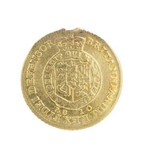 Victoria Gold half sovereign 1810 loss top centre