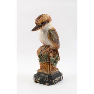 1920s Kookaburra Chalk Ware Statue - Animals & Birds - Sculpture/Statuary