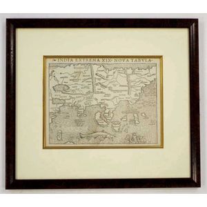 Rare Sebastian Munster 1488 - 1552 map 'India Extrema XIX Nova…