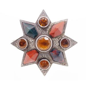 Victorian period citrine brooches - price guide and values