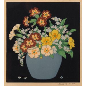 Hall Thorpe (1874-1947), Forget-Me-Nots, woodblock, signed…