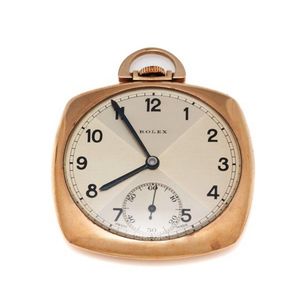 Art Deco 9ct Rolex pocket watch, c.1937. 17 jewel Elinvar&hellip;