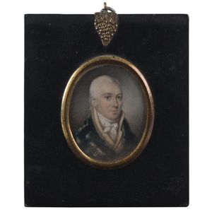 A Georgian miniature portrait of a gentleman, early 19th…