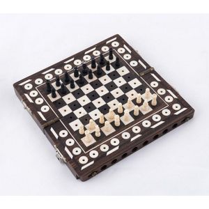 An Anglo-Indian travelling chess set, ebony and ivory, 19th…