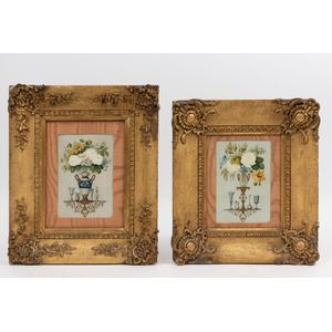 French school, 19th century, Vases of Flowers, two works, both…
