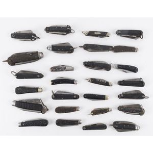 Twenty seven assorted pocket knives, mostly Sheffield, England,…