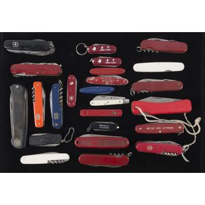 Twenty four assorted pocket knives and multi-tools including…