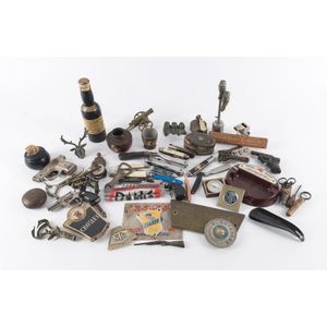 Pocket knives, car badges, kookaburra hood ornament, toy guns…