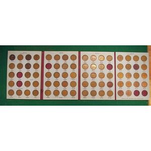 Australian penny collection in fold out coin album, 1911 to…