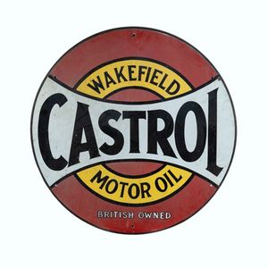 Castrol Oil enamel sign. Single sided. In good condition.…