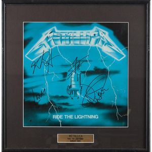 The Eagles Signed and Framed 'Get Over It' Lyrics Sheet