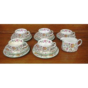 Minton Haddon Hall Trio Set with Bonus Pieces - Minton - Ceramics