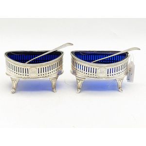 Continental Silver Gilt Salt Cellars