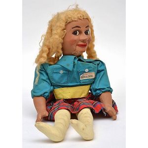 L.J. Sterne Gerry Gee's sister, Geraldine, ventriloquist doll,…
