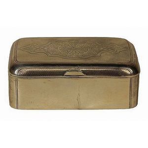 19th century Russian silver cigarette box St Petersburg with…