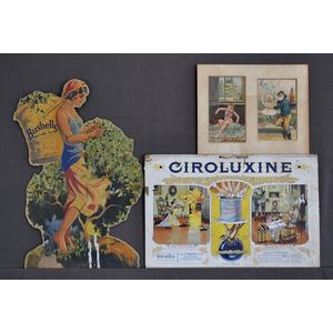 Three various advertising pieces, including Bushells tea Picker;…