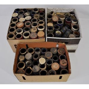 Three cartons of cylinder phonograph records. Predominantly…