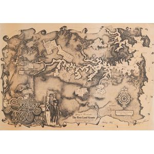 A collection of six signed maps by Bryan Thomas, 1970s. 42 x 59.…