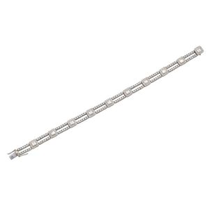 Double Row Diamond Bracelet in 18ct White Gold - Bracelets/Bangles ...