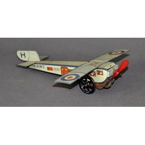 Circa 1928 Wells tinplate aeroplane. Detachable wing passenger…