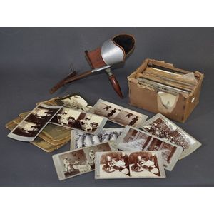 Box stereo view cards and viewer, including English fine Art…