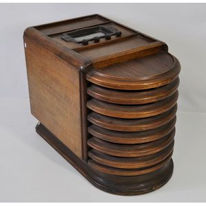 Mendelsson smokers radio. Art Deco louvred side table&hellip;