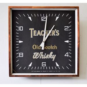 Teachers Whisky advertising clock. 240v. Movement. Missing…