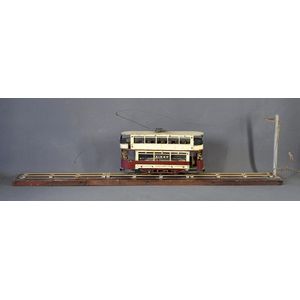 Scratch built electric tram and track. 1930s electric,…