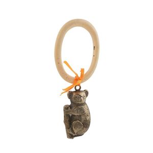 Koala silver plated baby rattle with attached ivory teething…