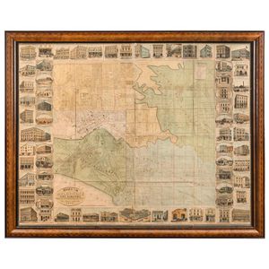 'Illustrated Map of Melbourne and Suburbs Showing Government…