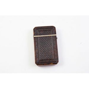 Victorian Tortoiseshell Card Case with Scale Panels - Card Cases ...